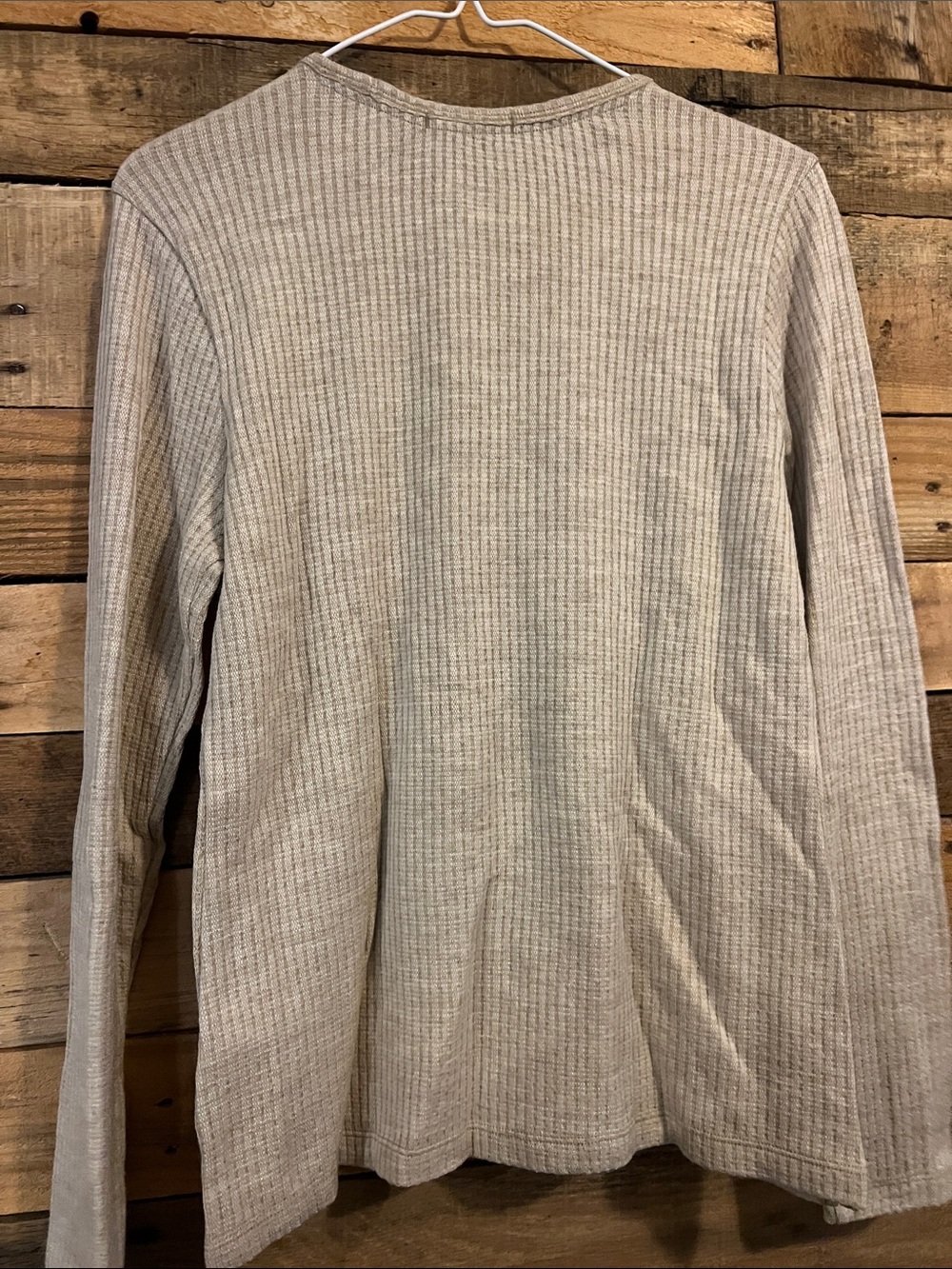 Woman’s  Long-Sleeve Smartwool Crewneck Sweater- Beige - Picture 7 of 7
